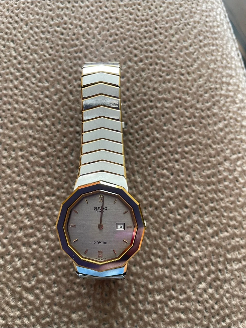 Rado Silver and Gold Two-Tone men’s Octagonal Dress Watch